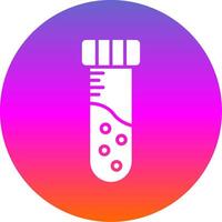 Test Tube Glyph Gradient Circle Icon Design vector