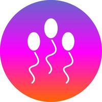 Sperm Glyph Gradient Circle Icon Design vector