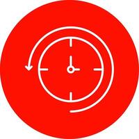 Back In Time Multi Color Circle Icon vector