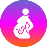 Pregnency Glyph Gradient Circle Icon Design vector