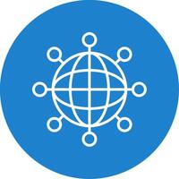 Internet Multi Color Circle Icon vector