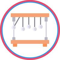 Pendulum Flat Circle Icon vector