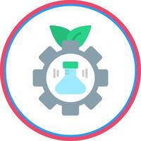 Bioengineering Flat Circle Icon vector