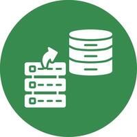 Data Stacks Multi Color Circle Icon vector
