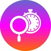 Time Tracking Glyph Gradient Circle Icon Design vector