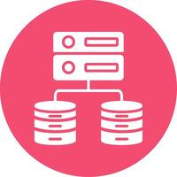 Data Server Multi Color Circle Icon vector