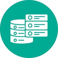 Databases Multi Color Circle Icon vector