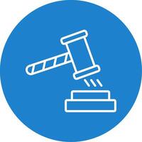 Gavel Multi Color Circle Icon vector