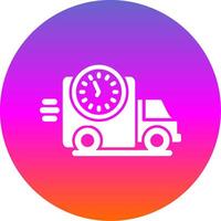 Delivery Time Glyph Gradient Circle Icon Design vector