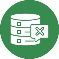 Delete Database Multi Color Circle Icon vector