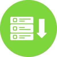 Database Multi Color Circle Icon vector