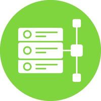 Data Stacks Multi Color Circle Icon vector