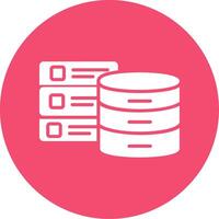 Databases Multi Color Circle Icon vector