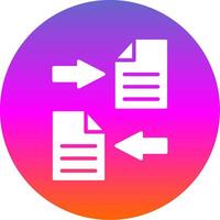 File Sharing Glyph Gradient Circle Icon Design vector
