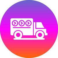 Express Delivery Glyph Gradient Circle Icon Design vector