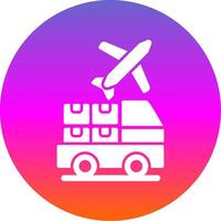 Logistic Service Provider Glyph Gradient Circle Icon Design vector