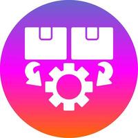 Order Processing Glyph Gradient Circle Icon Design vector