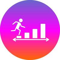 Commerce Career Glyph Gradient Circle Icon Design vector