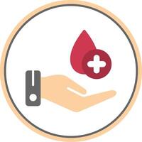 Donate Blood Flat Circle Icon vector