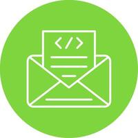 Envelope Multi Color Circle Icon vector