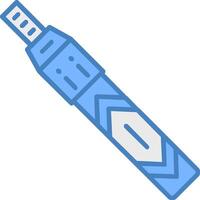 Corrector Line Filled Blue Icon vector