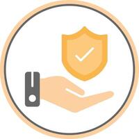 Hand Claim Flat Circle Icon vector
