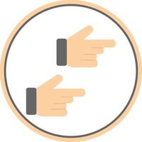 Pointing Right Flat Circle Icon vector