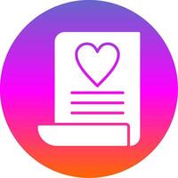 Wish List Glyph Gradient Circle Icon Design vector