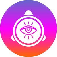 Eye Of Providence Glyph Gradient Circle Icon Design vector