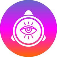 Eye Of Providence Glyph Gradient Circle Icon Design vector