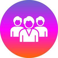 Company Meeting Glyph Gradient Circle Icon Design vector