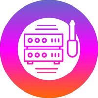 Tech Support Glyph Gradient Circle Icon Design vector