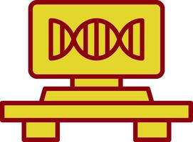 Dna Strand Vintage Icon Design vector