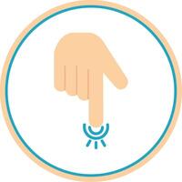 Pointing Down Flat Circle Icon vector