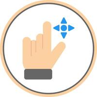 Drag Flat Circle Icon vector