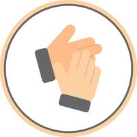 Clapping Flat Circle Icon vector