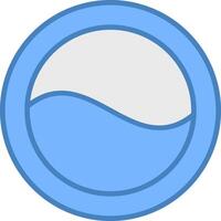 Washer Line Filled Blue Icon vector