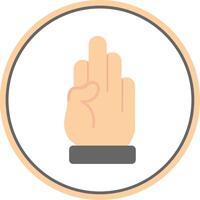 Fingers Flat Circle Icon vector