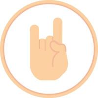 Rock And Roll Flat Circle Icon vector