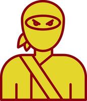 Ninja Vintage Icon Design vector