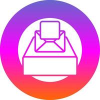 Project Inbox Glyph Gradient Circle Icon Design vector