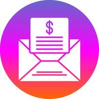 Mailing Lists Glyph Gradient Circle Icon Design vector