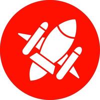 Rocket Ship Multi Color Circle Icon vector