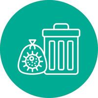 Trash Multi Color Circle Icon vector