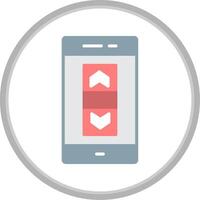Scroll Bar Flat Circle Icon vector