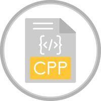 Cpp Flat Circle Icon vector