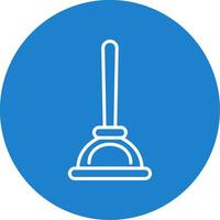 Plunger Multi Color Circle Icon vector