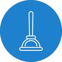 Plunger Multi Color Circle Icon vector