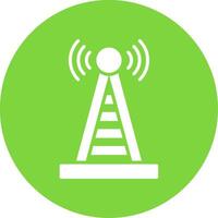 Radio Tower Multi Color Circle Icon vector