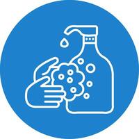 Hand Wash Multi Color Circle Icon vector